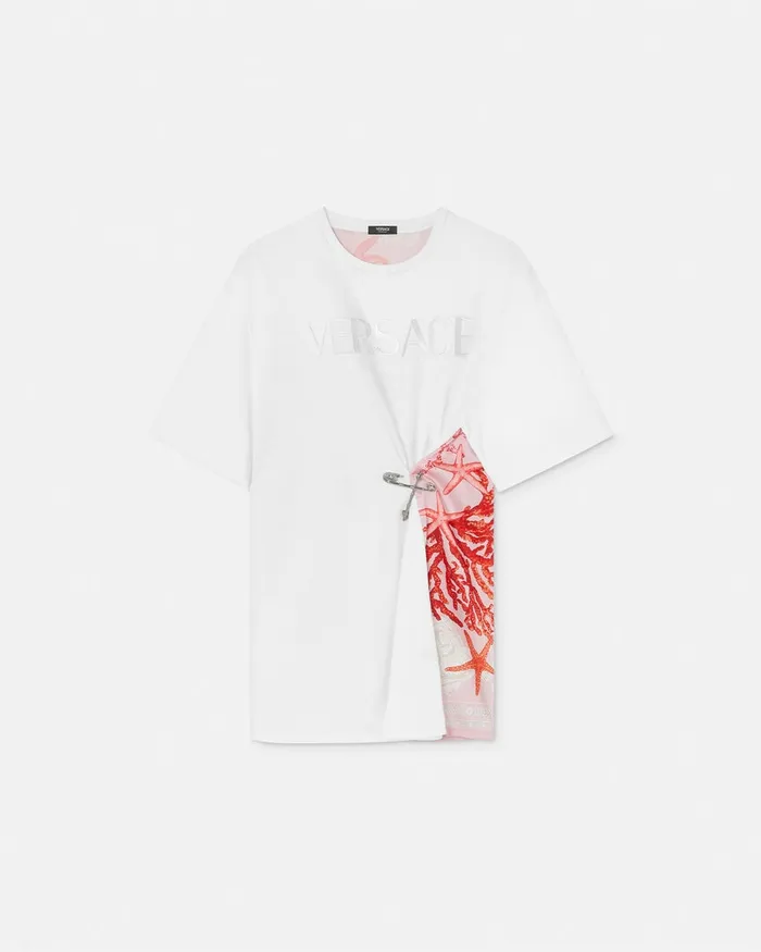 Versace Barocco Sea Safety Pin TShirt Whiteprint Women TShirts and Sweatshirts Versace Barocco Sea Safety Pin TShirt Whiteprint Women TShirts and Sweatshirts