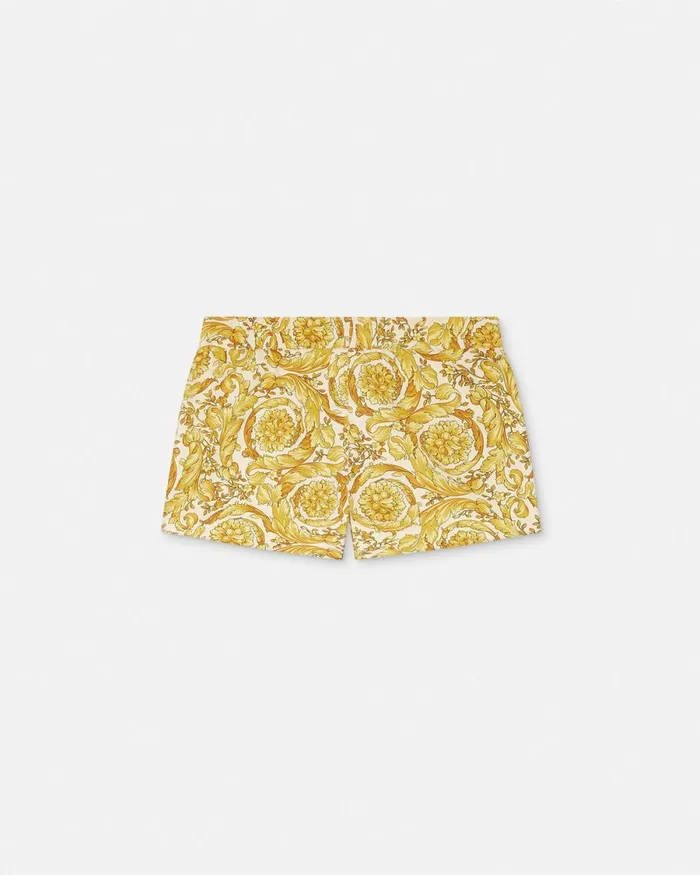 Versace Barocco Swim Shorts Yellowprint Men Swimwear