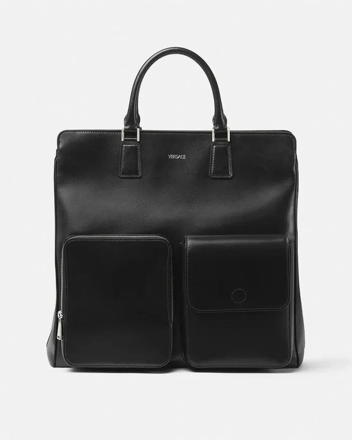 Versace Cargo Tote Bag Blacksilver Men Totes