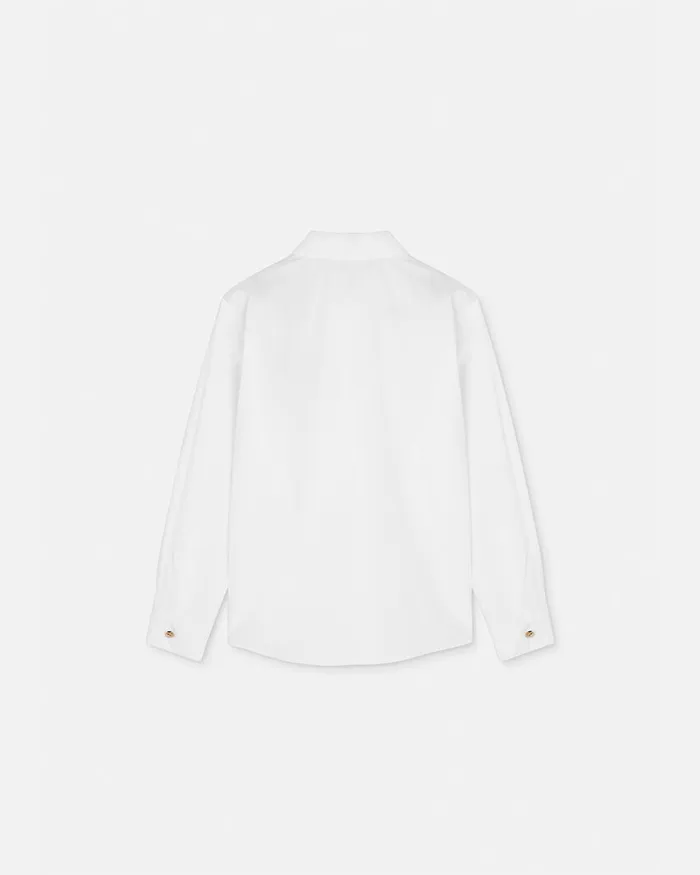Versace Embroidered Formal Shirt Whiteprint Kids Shirts