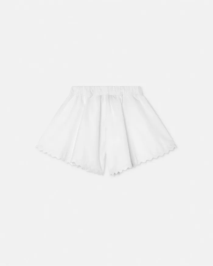 Versace Embroidered Sangallo Baby Shorts White Kids Pants and Skirts