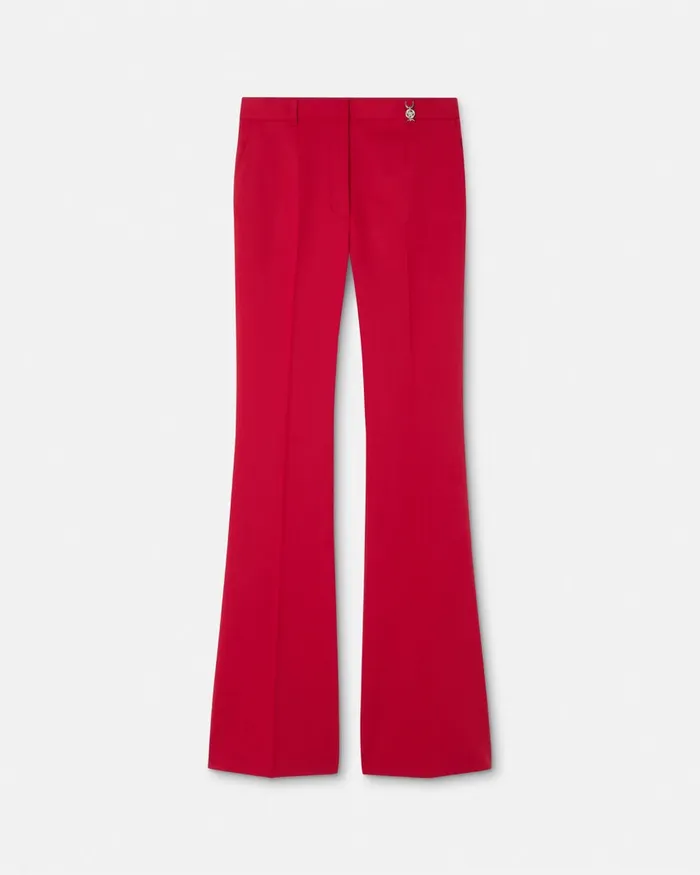 Versace Grain De Poudre Dv Pants Red Women Suits