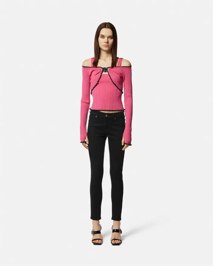 Versace Jeggings Jeans Black Women Jeans Couture
