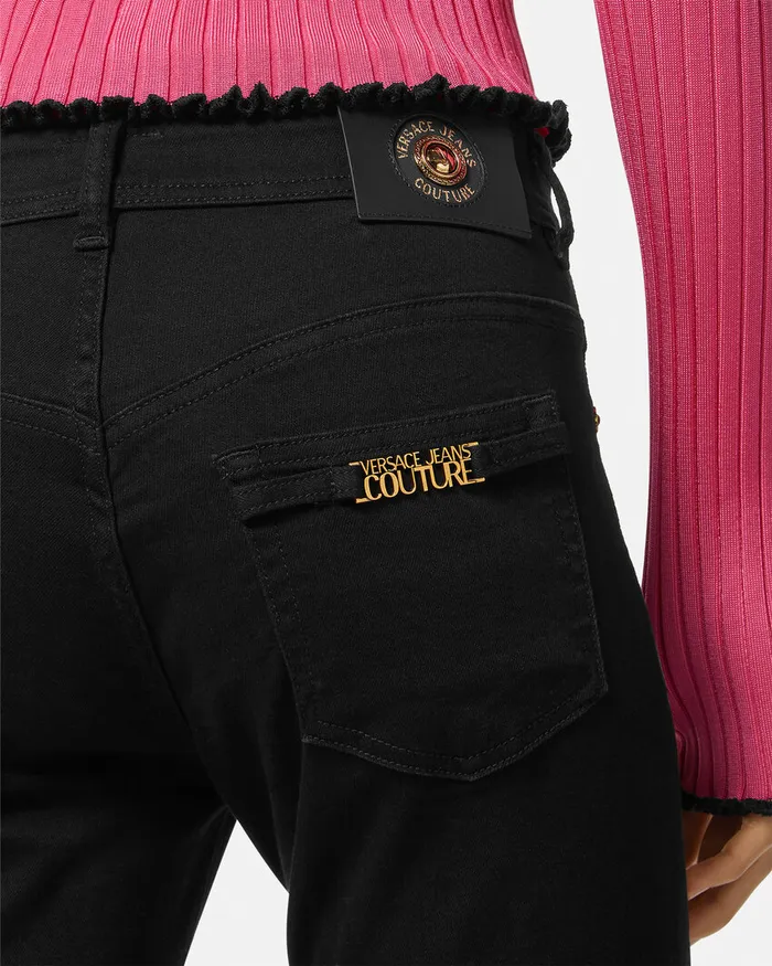 Versace Jeggings Jeans Black Women Jeans Couture