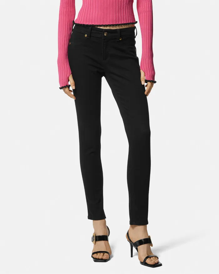 Versace Jeggings Jeans Black Women Jeans Couture