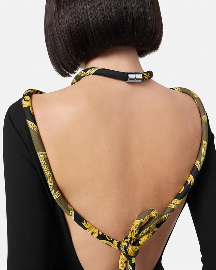 Versace La Coupe Des Dieux Bodysuit Black Women Shirts and Tops