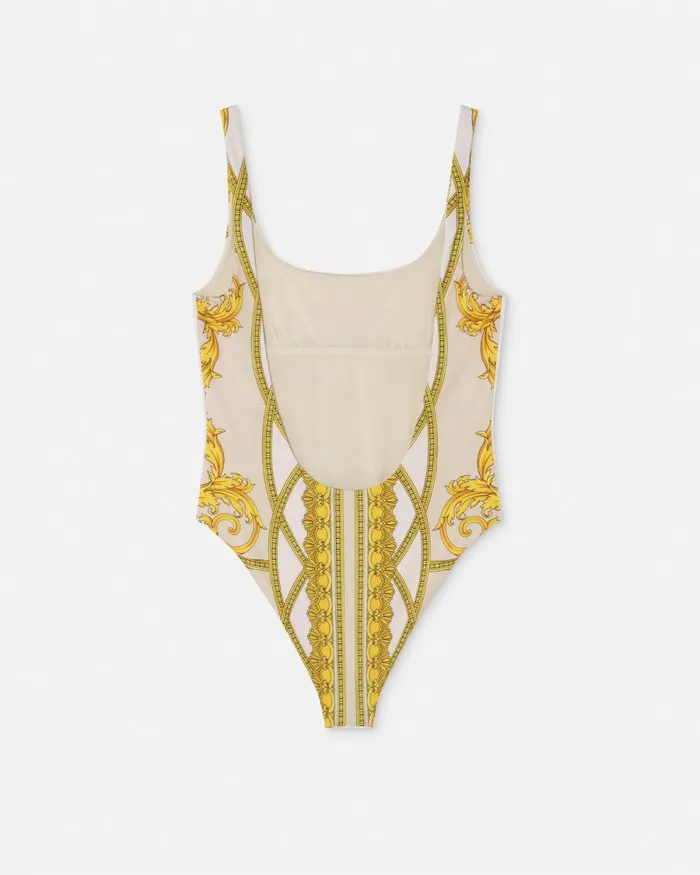 Versace La Coupe Des Dieux OnePiece Swimsuit Goldprint Women Swimwear