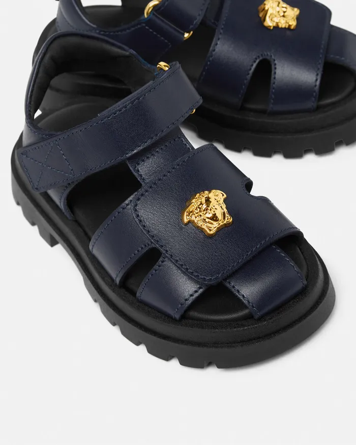 Versace La Medusa Baby Sandals Blue Kids Shoes