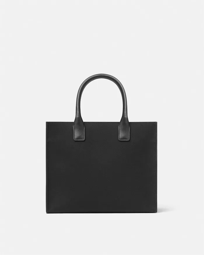 Versace La Medusa Canvas Small Tote Bag Blackgold Women Totes
