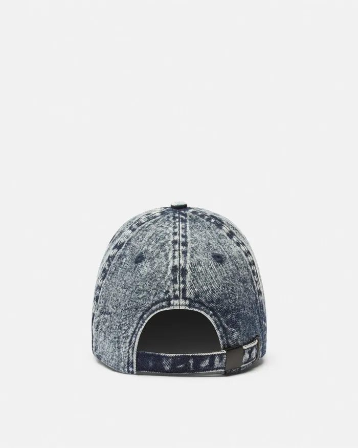 Versace Logo Denim Baseball Cap Blueprint WomenMen Jeans Couture