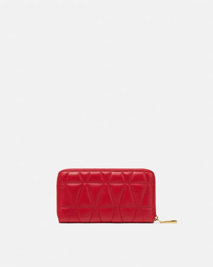 Versace Medusa 03995 Quilted Long Wallet Red Women Wallets