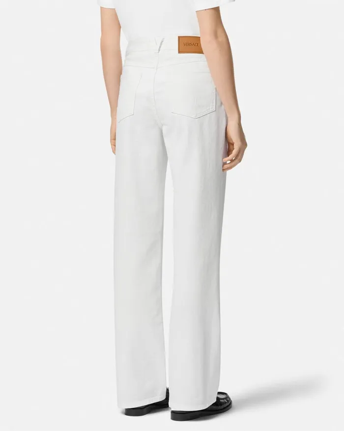 Versace Medusa 03995 RegularFit Jeans White Women Denim
