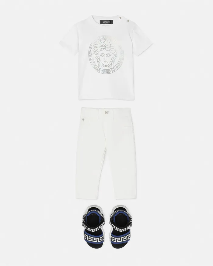 Versace Medusa Baby TShirt Whitesilver Kids Shirts and Tshirts