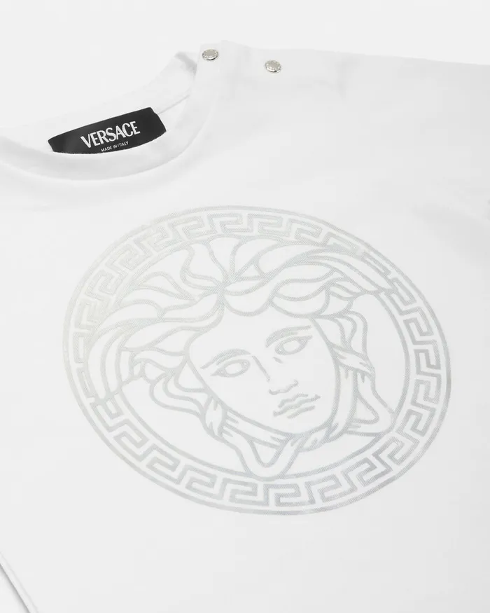 Versace Medusa Baby TShirt Whitesilver Kids Shirts and Tshirts