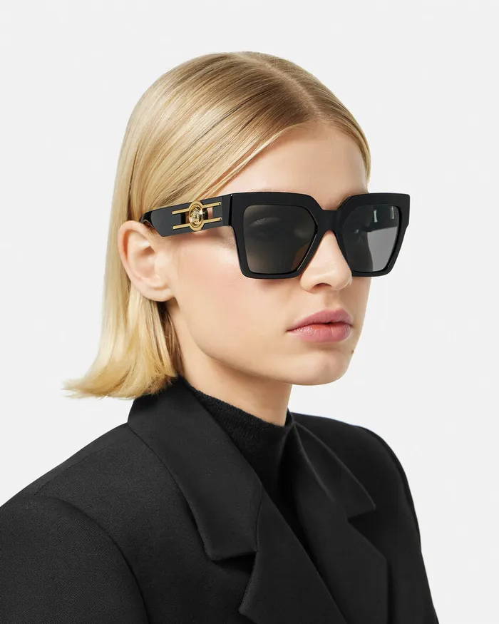 Versace Medusa Deco Butterfly Sunglasses Blackgold Women Sunglasses