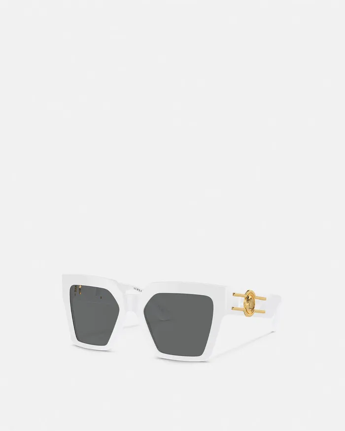 Versace Medusa Deco Butterfly Sunglasses White Women Sunglasses