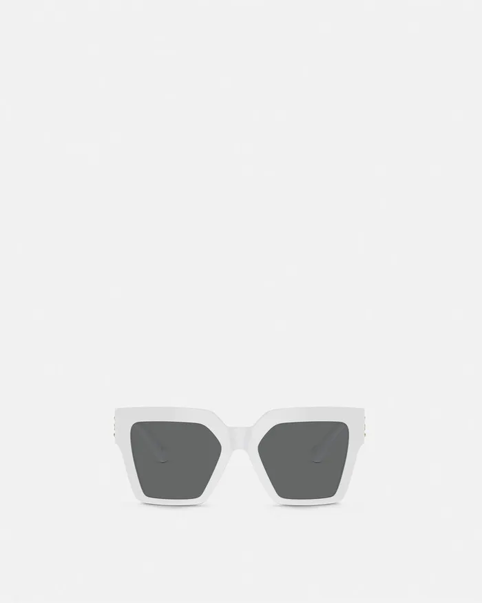 Versace Medusa Deco Butterfly Sunglasses White Women Sunglasses