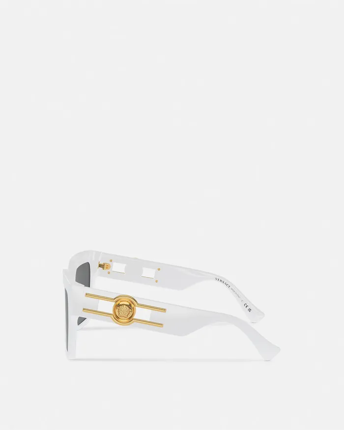Versace Medusa Deco Butterfly Sunglasses White Women Sunglasses