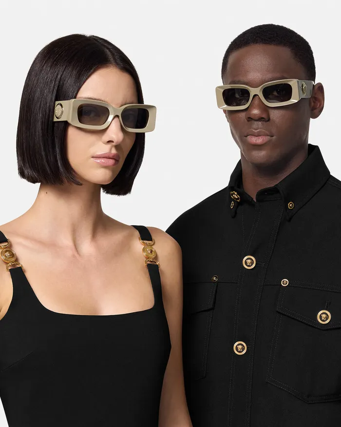 Versace Medusa Medallion Sunglasses Green WomenMen Sunglasses