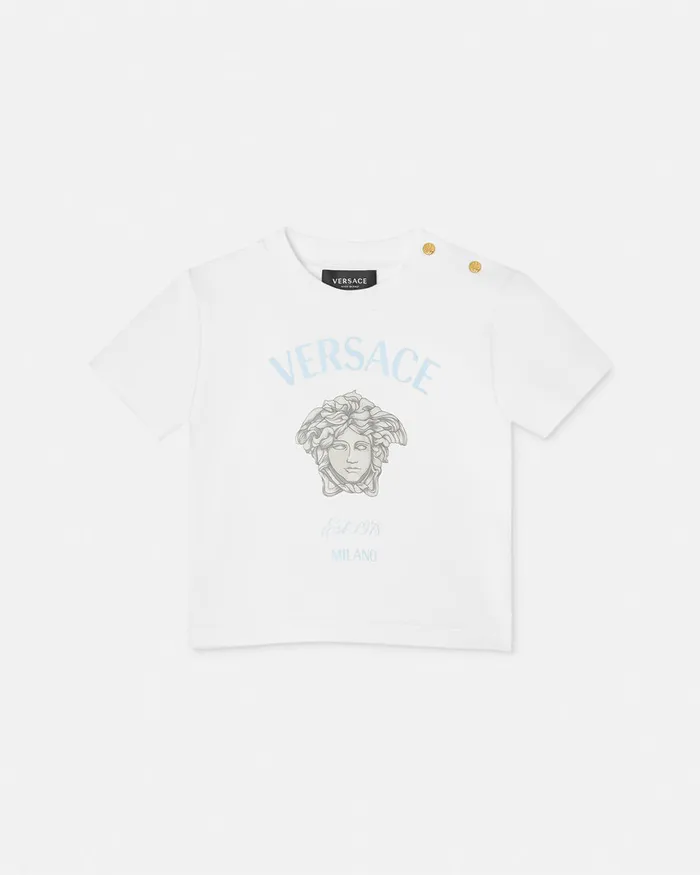 Versace Medusa Milano Baby TShirt White Kids Clothing