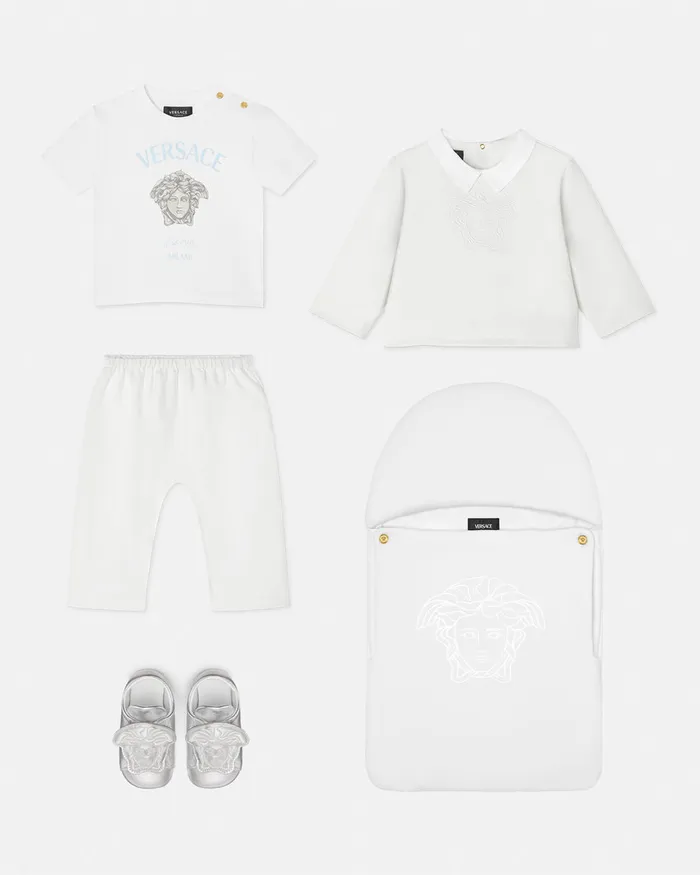 Versace Medusa Milano Baby TShirt White Kids Clothing