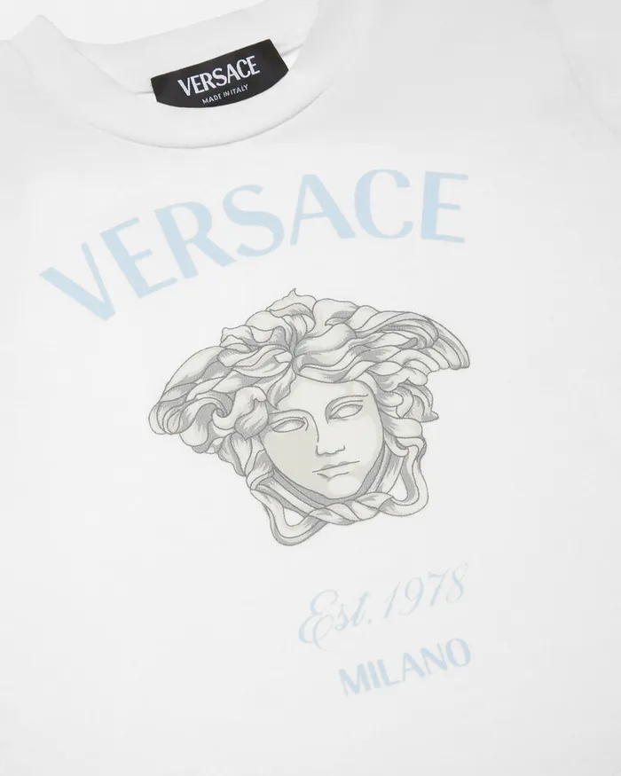 Versace Medusa Milano Baby TShirt White Kids Clothing
