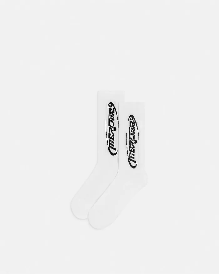 Versace Mercury Logo Socks Blackwhite WomenMen Socks