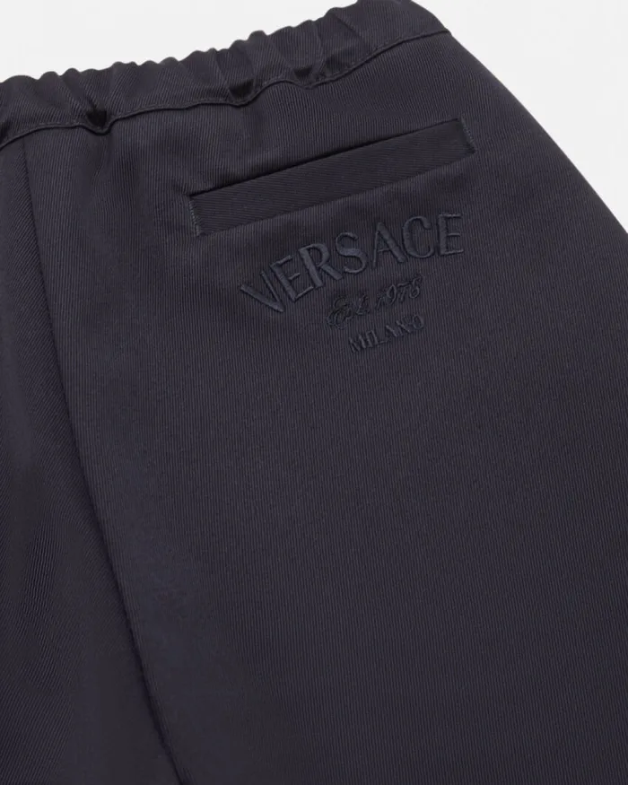 Versace Milano Stamp Baby Pants Blue Kids Pants