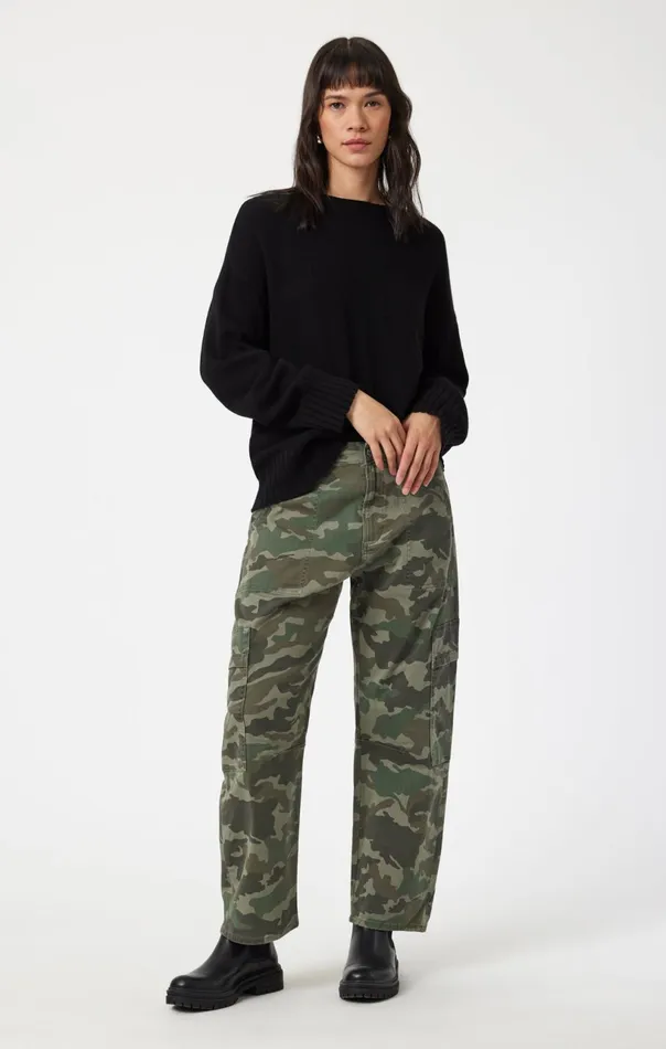 Vinnie Barrel Cargo In Khaki Camo Twill Women Mavi Jeans Pants Vinnie Barrel Cargo In Khaki Camo Twill Women Mavi Jeans Pants