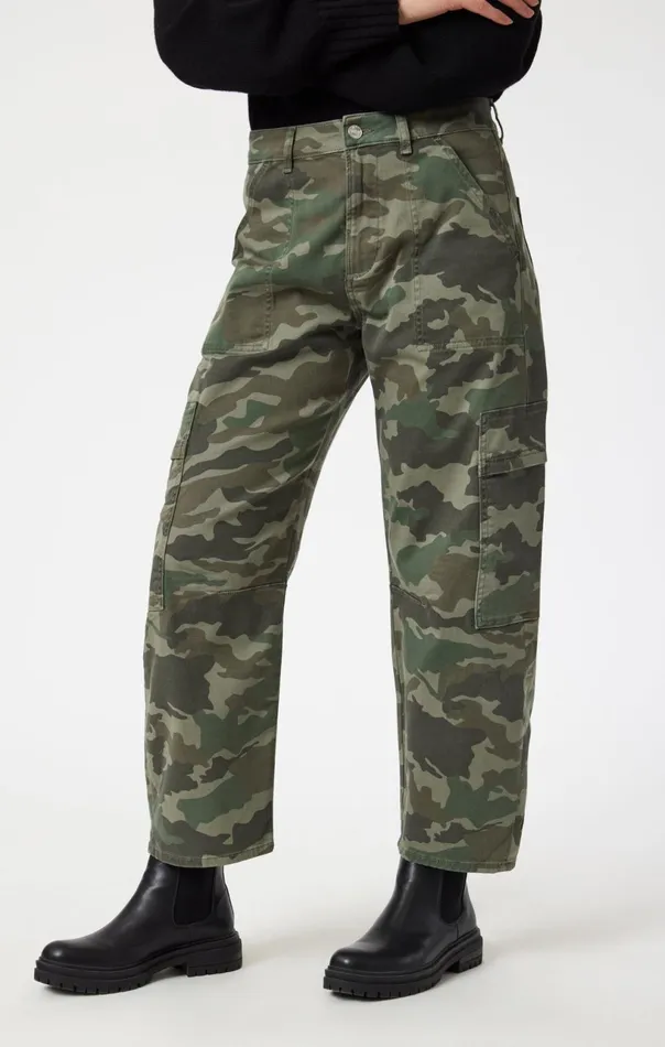 Vinnie Barrel Cargo In Khaki Camo Twill Women Mavi Jeans Pants Vinnie Barrel Cargo In Khaki Camo Twill Women Mavi Jeans Pants