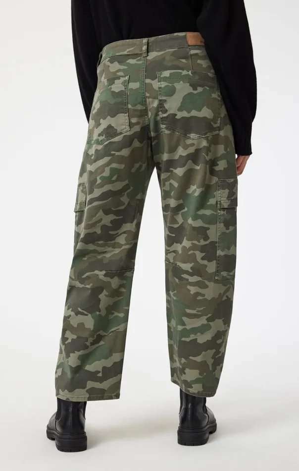 Vinnie Barrel Cargo In Khaki Camo Twill Women Mavi Jeans Pants Vinnie Barrel Cargo In Khaki Camo Twill Women Mavi Jeans Pants
