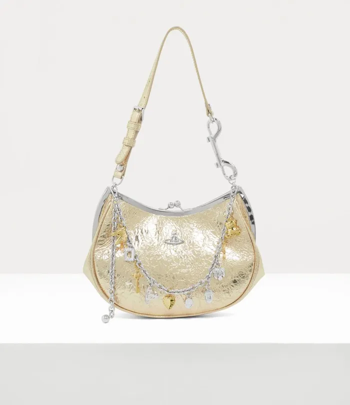 Vivienne Westwood Handbags Women Charm Frame Purse Gold
