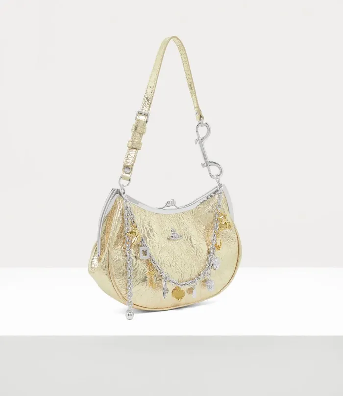 Vivienne Westwood Handbags Women Charm Frame Purse Gold