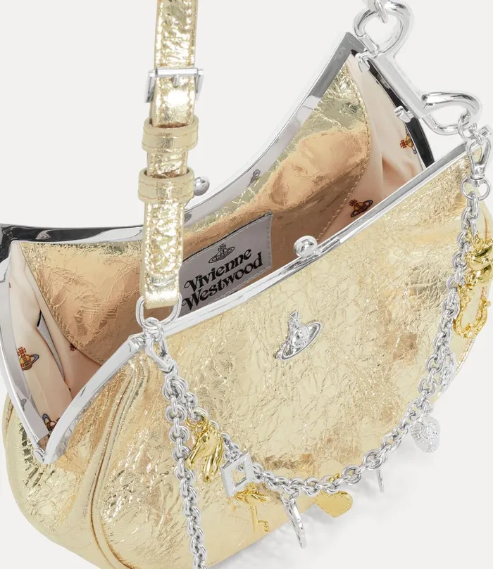Vivienne Westwood Handbags Women Charm Frame Purse Gold