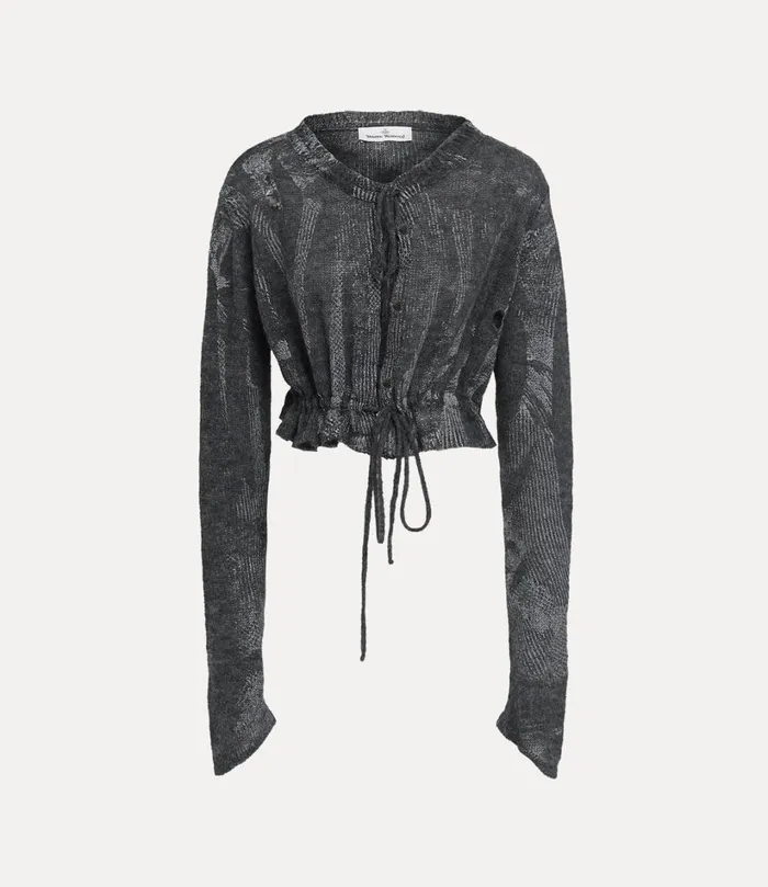 Vivienne Westwood Knitwear Women HiVis Cardigan Reflective Grey