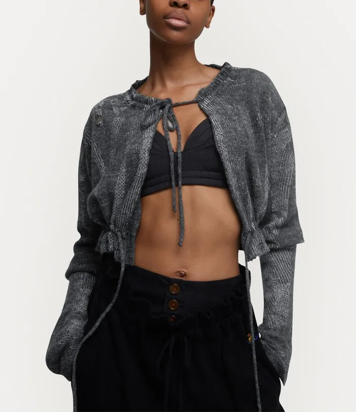 Vivienne Westwood Knitwear Women HiVis Cardigan Reflective Grey