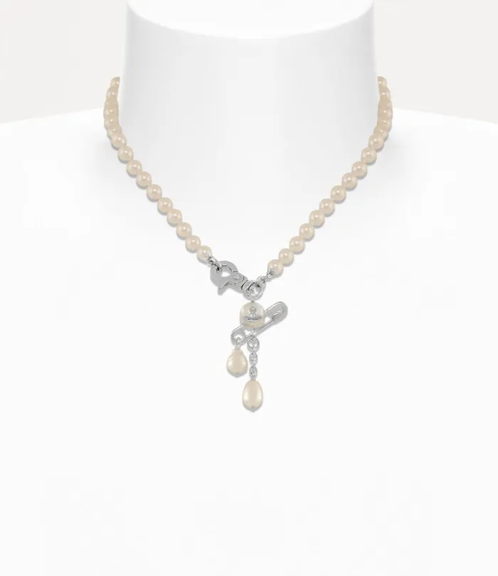Vivienne Westwood Necklaces Women Small Claude Pearl Necklace Platinum Creamrose Pearl Vivienne Westwood Necklaces Women Small Claude Pearl Necklace Platinum Creamrose Pearl