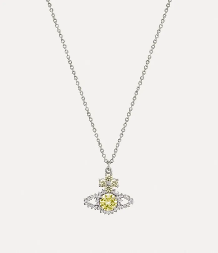 Vivienne Westwood Necklaces Women Valentina Orb Pendant Necklace Platinum Yellow White Cz Vivienne Westwood Necklaces Women Valentina Orb Pendant Necklace Platinum Yellow White Cz