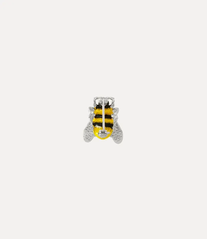 Vivienne Westwood Other Jewellery Women Bumble Bee Brooch Platinum White Crystal Black Yellow Enamel