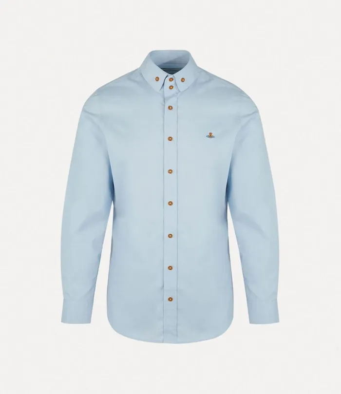 Vivienne Westwood Shirts Men Two Button Krall Shirt Blue