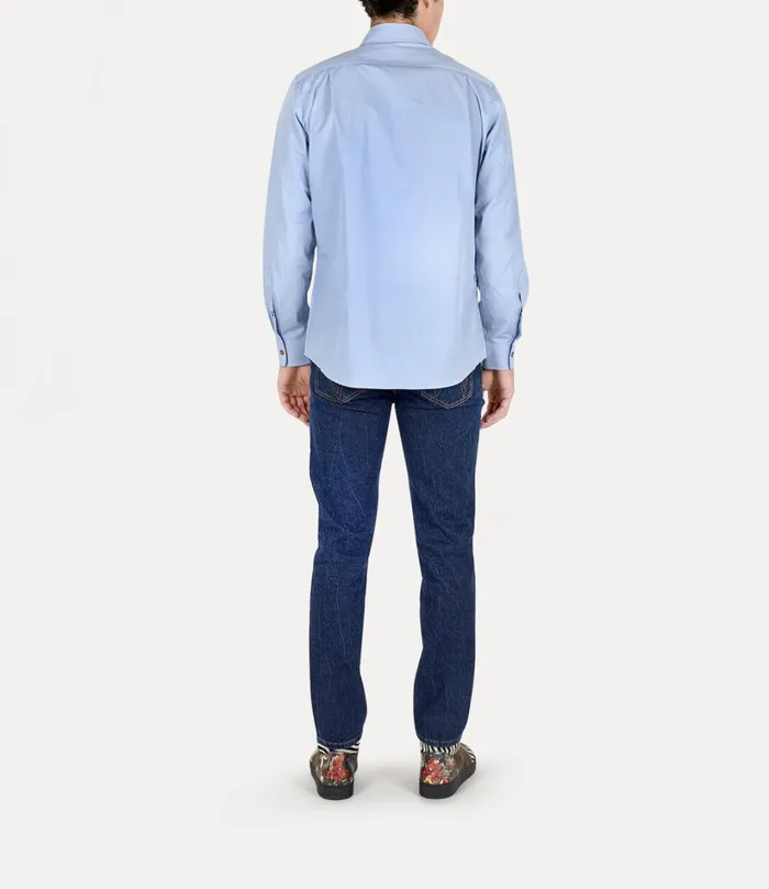Vivienne Westwood Shirts Men Two Button Krall Shirt Blue