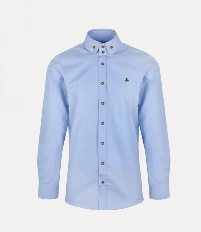 Vivienne Westwood Shirts Men Two Button Krall Shirt Blue