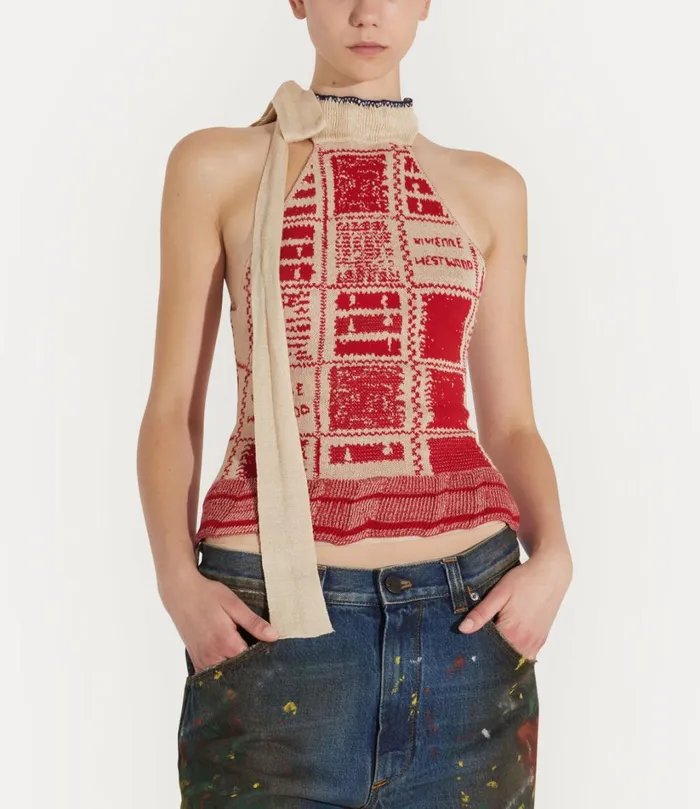 Vivienne Westwood Tops And Shirts Women Checked Top Beigered