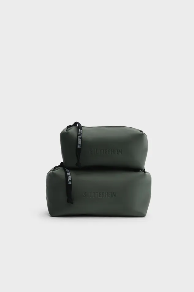 Wash Bags Women Stutterheim Container Small Wash Bag Green