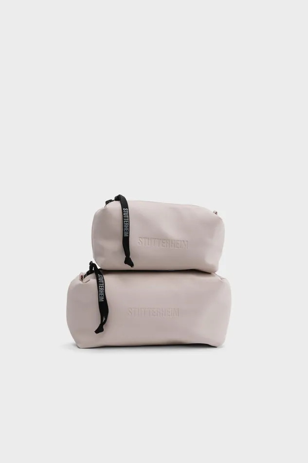 Wash Bags Women Stutterheim Container Small Wash Bag Light Sand
