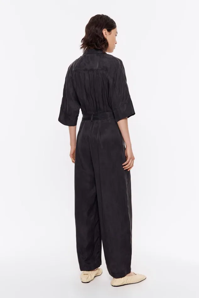 Washed Black Cargo Jumpsuit Washed Black Women Bimba Y Lola Dresses And Jumpsuits Washed Black Cargo Jumpsuit Washed Black Women Bimba Y Lola Dresses And Jumpsuits