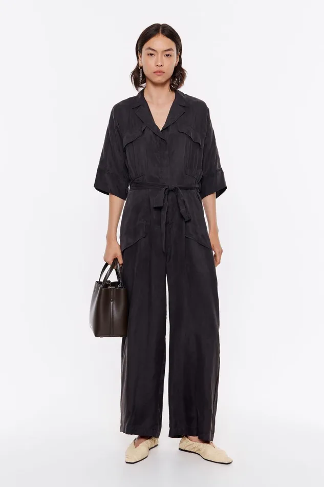 Washed Black Cargo Jumpsuit Washed Black Women Bimba Y Lola Dresses And Jumpsuits Washed Black Cargo Jumpsuit Washed Black Women Bimba Y Lola Dresses And Jumpsuits