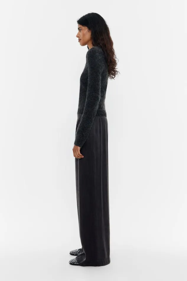 Washed Black Fluid Trousers Black Women Bimba Y Lola Trousers Washed Black Fluid Trousers Black Women Bimba Y Lola Trousers