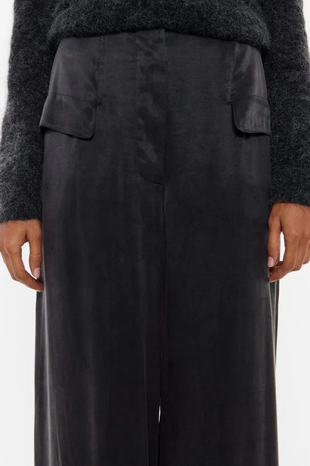 Washed Black Fluid Trousers Black Women Bimba Y Lola Trousers Washed Black Fluid Trousers Black Women Bimba Y Lola Trousers