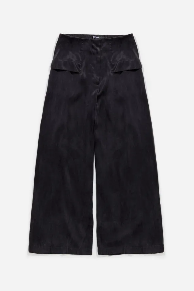 Washed Black Fluid Trousers Black Women Bimba Y Lola Trousers Washed Black Fluid Trousers Black Women Bimba Y Lola Trousers